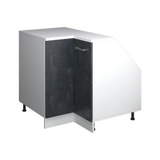 Vicco Armario Para Techo Inclinado Armario De Esquina Rion, Hormig&oacute;n Negro, 75.6 X 81.6 Cm Con 1 Puerta, Carcasa Del Armario 60 Cm De Profundidad, Vicco