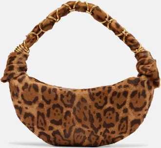 Saint Laurent Bolso Amalia Mini de pelo de becerro estampado