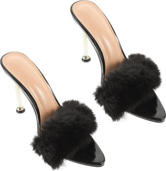 Generic WomenS Chic High Heel Sandals with Pointed Toe, Black Size 39, Fashionable Summer Shoes for Party and Evening Wear