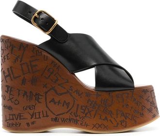 Chlo&eacute; Maxime Wedged Sandals