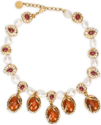 Roberto Cavalli Halsketting met topaas-effect - Goud