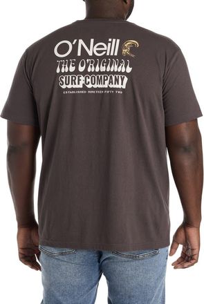 O'Neill Big & Tall Verbiage Graphic Tee in Graphite at Nordstrom, Size 2X Big