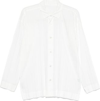 Homme Plissé Issey Miyake Camicia plissettata - Bianco