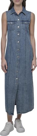 DKNY Maxi Button Front Dress