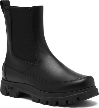 Sorel Daystorm Waterproof Leather Chelsea Boot in Black/sea Salt at Nordstrom, Size 10.5