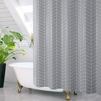 OEM Cortina De Ducha Opaca, Antimoho Y Antibacteriana Con Base Pesada, Impermeable, 180x200 Cm, Gris