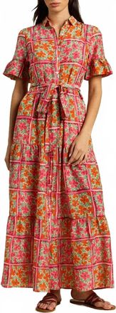 Trovata Martine Maxi Dress In Botanic Tile