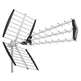 Trade Shop Trade Shop Traesio - Antenna Tv Uhf Dvb-t Digitale Esterno 28 Db Hd 43 Elementi Dq-655