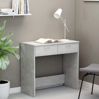 vidaXL Vidaxl - Scrivania Grigio Cemento 80x40x75 Cm In Legno Multistrato