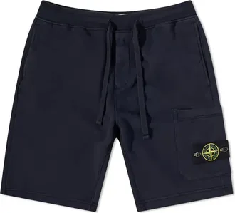 Stone Island Garment Dyed Sweat Shorts Navy 761564651-V0020
