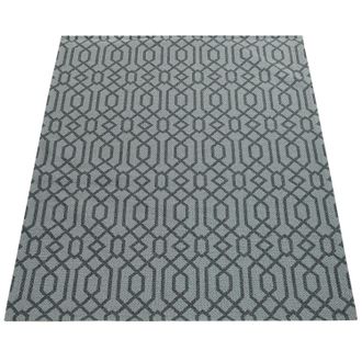 Paco Home Paco Home - Alfombra De Tejido Plano Moderna Con Tejedura Motivo Geom&eacute;trico Aspecto Escandinavo Gris 120x160 Cm