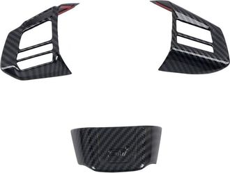 OEM Embellecedor De Los Botones Del Volante Para Los Modelos Wrx/sti 2014-2021, Fabricado En Material Abs Con Fibra De Carbono