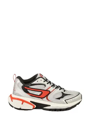 Diesel Dynamic Grey Sneakers with Bold Accents