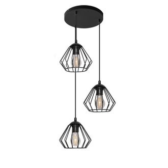 Netlighting Agat Cluster Pendant Ceiling Light Black 38cm