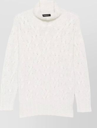 Fabiana Filippi cashmere wool cable-knit sequin-embellished turtleneck sweater