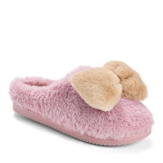 Dearfoams Rosie Furry Icon Clog Slipper in Pale Mauve at Nordstrom, Size X-Large