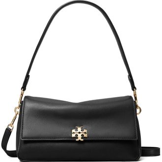 Tory Burch Small Charlie Leather Shoulder Bag in Black at Nordstrom