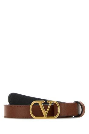 Valentino Garavani Brown VLogo Buckle Belt