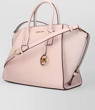 Michael Kors raven leather shoulder bag