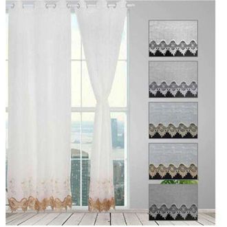 Trade Shop Trade Shop - Tenda Veruska Pannello Singolo 6 Borchie Porta Finestra Cucina Bastone 140x280cm