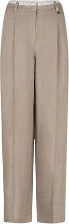 Dante6 Dames, Broeken, Beige, Maat: XL Linnen