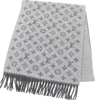 Louis Vuitton Pre-owned Scarves, male, Gray, Size: ONE SIZE Pre-owned Vintage Stole
