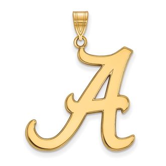 Diamond2Deal 10k Yellow Gold Alabama Letter A Extra Large Pendant