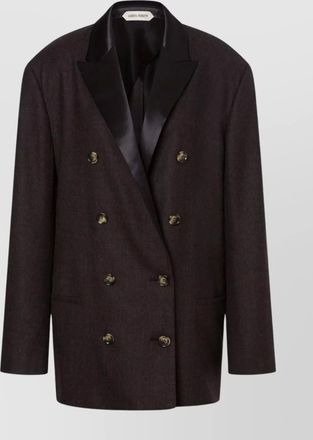 Alberta Ferretti longline structured satin button suit