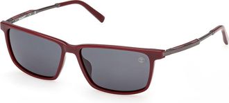 Timberland TB00071 Polarized 66D Mens Sunglasses Red Size 57