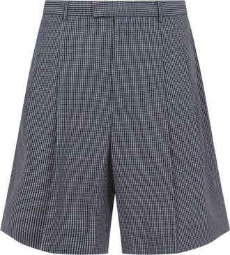Givenchy WhiteBlue Check Pattern Shorts