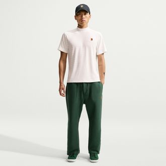 Nike Mens Club Rules Open-Hem French Terry Pants in Green | IQ8436-323