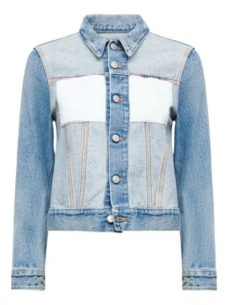 Maison Margiela two-tone denim jacket - women - Cotton - 38 - Blue