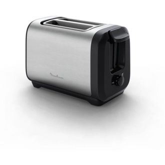 Moulinex Subito, 2-slice toaster, faster toasting, Black and stainless steel, LT5S0DE0