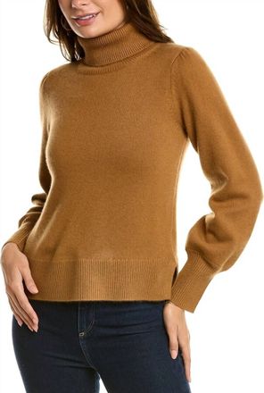 Tyler B&ouml;e Cashmere Puff Sleeve Sweater In Camel
