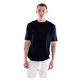 People of Shibuya Tops, Heren, Blauw, 2Xl, Katoen, AKA 790 Knit T-Shirt