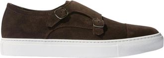 Scarosso Fabio Monk Strap Sneakers - Heren - Sneakers - Bruin - 43 EU - Leer - Schoenen