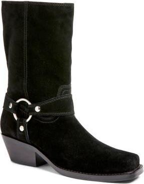 Nordstrom Motobella Moto Boot in Black Suede at Nordstrom Rack, Size 6.5