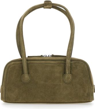 Margesherwood Womens Shoulder Bag Soft Boston Ew Green Leather Cow