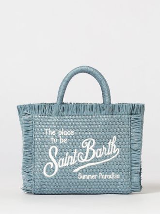 MC2 Saint Barth Borsa Vanity in rafia con motivo animalier jacquard