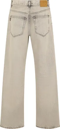 Haikure Womens Straight-Leg Jeans Beige Cotton