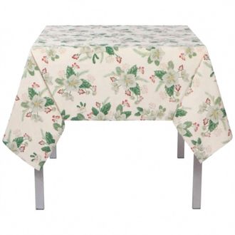Now Designs Winterblossom Tablecloth - 90 In White Multi