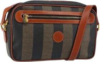 Fendi Pre-owned Cross Body Bags, female, Multicolor, Size: ONE SIZE Pre-owned Vintage Canvas Cross Body Bag