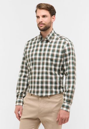 Eterna Langarmhemd ETERNA COMFORT FIT, Herren, Gr. XL, US-Gr&ouml;ssen, dunkelgr&uuml;n, Twill, 70% Baumwolle, 30% Lyocell, normal, Manschette, Hemden Langarmhemd, EAS