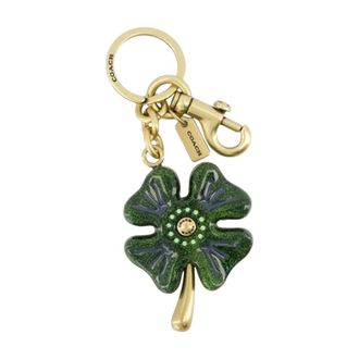 Coach Keyrings, female, Multicolor, Size: ONE SIZE Four Leaf Clover Bag Charm
