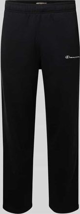 Champion Straight Fit Sweatpants mit Logo-Stitching Modell Icons in Black, Größe XXL