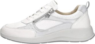 Waldl&auml;ufer Kalea Veterschoenen Laag - Dames - Sneakers - Wit - 38 1/2 EU - Leer - Schoenen