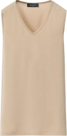 Fabiana Filippi Top sablé con perline - Toni neutri