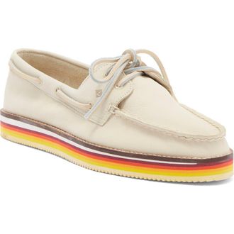 Sperry Top-Sider Platform Boat Shoe in Ivory at Nordstrom Rack, Size 5.5