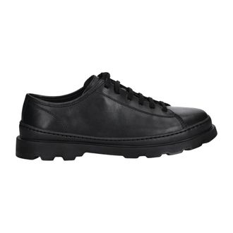 Camper Schoenen, Heren, Zwart, 41 EU, Leer, Brutus Laced Schoenen