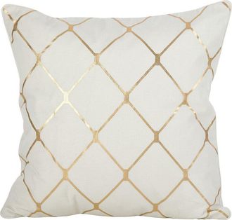 Saro Lifestyle Metallic Diamond Down-Filled Pillow
